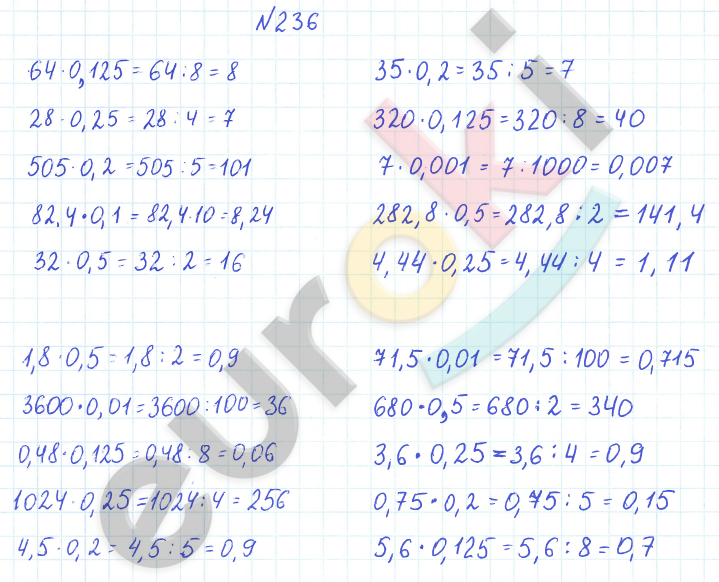 ГДЗ Математика 6 класс Дорофеев 2023 № 236 Часть 1 | Фото решебник
