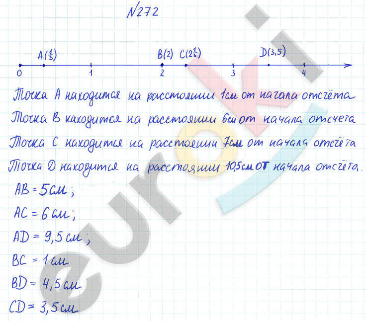 ГДЗ по математике 6 класс Дорофеев, Петерсон еуроки Часть 1, 2, 3 ответы Часть 1. Задание: 272