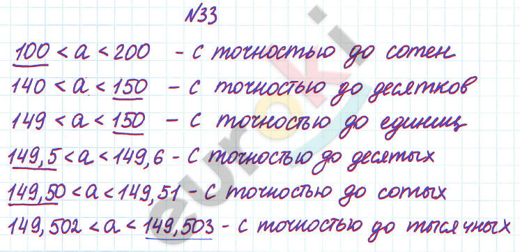 ГДЗ по математике 6 класс Дорофеев, Петерсон еуроки Часть 1, 2, 3 ответы Часть 1. Задание: 33