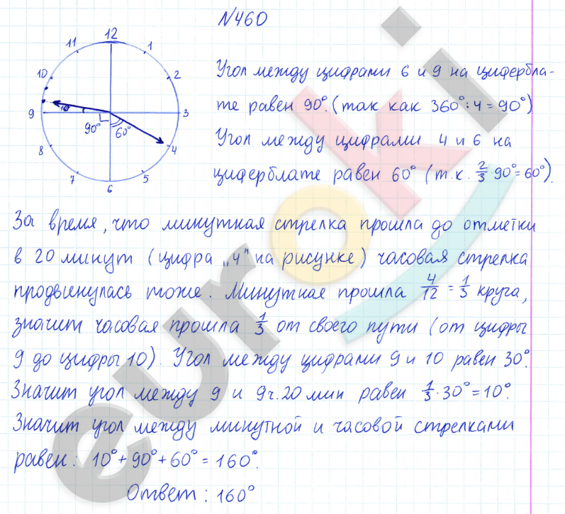 ГДЗ Математика Дорофеев 6 класс Номер 460 Часть 1