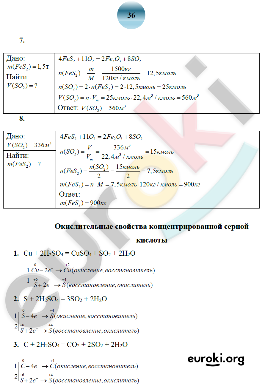 ГДЗ Номер стр. 36 Химия 9 класс Боровских Рабочая тетрадь | Учебник
