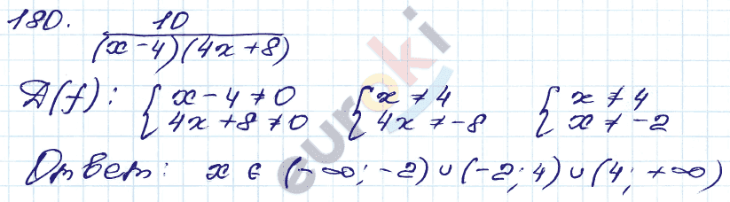 ГДЗ Номер 180 Алгебра 9 класс Кузнецова Тематический список заданий, Приложение | Учебник