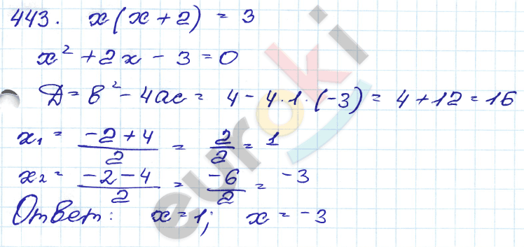 ГДЗ Номер 443 Алгебра 9 класс Кузнецова Тематический список заданий, Приложение | Учебник
