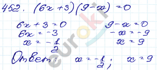 ГДЗ Номер 452 Алгебра 9 класс Кузнецова Тематический список заданий, Приложение | Учебник