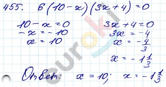 ГДЗ Номер 455 Алгебра 9 класс Кузнецова Тематический список заданий, Приложение | Учебник