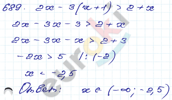 ГДЗ Номер 689 Алгебра 9 класс Кузнецова Тематический список заданий, Приложение | Учебник