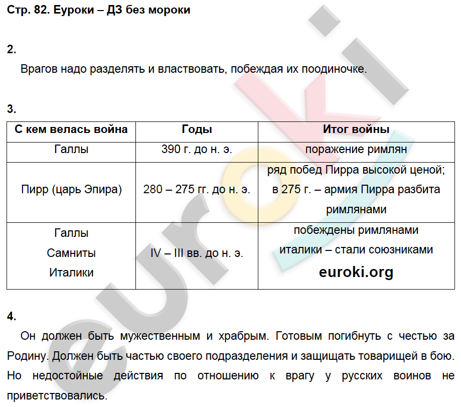 История 5 класс стр 99 вопросы ответы