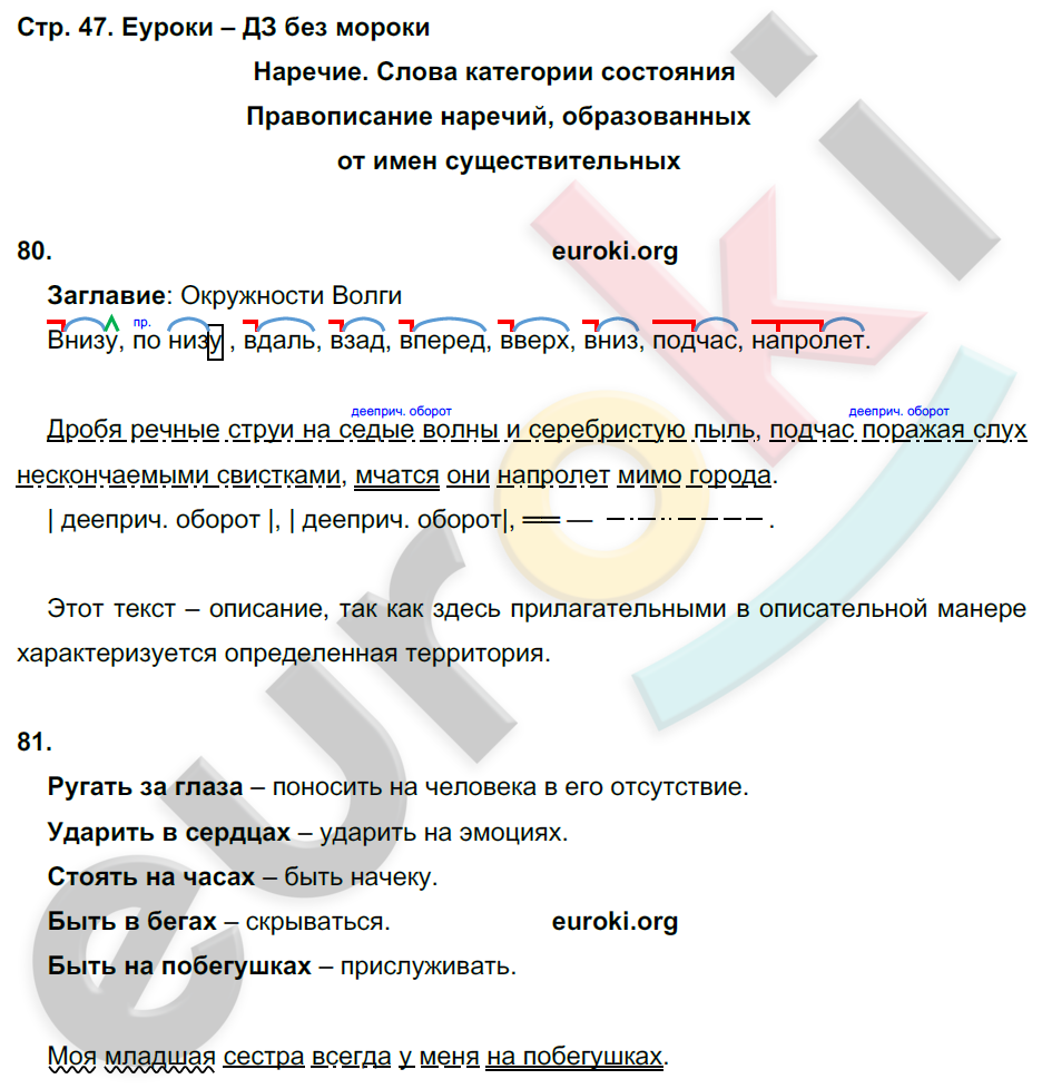 ГДЗ Русский Ларионова 7 класс Рабочая тетрадь Номер стр. 47