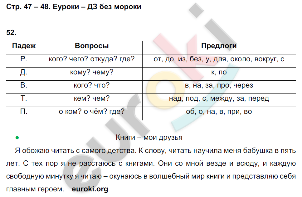 ГДЗ Русский Рамзаева 4 класс Рабочая тетрадь Номер стр. 47