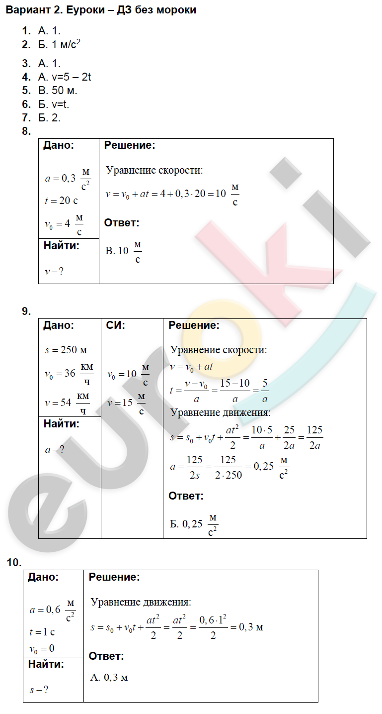 ГДЗ По Физике 9 Класс Дидактические Материалы Марон Тесты Для.