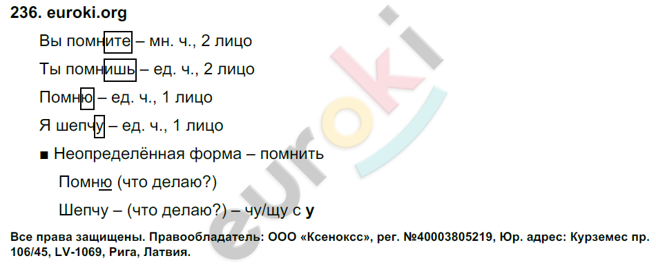 Русский язык третий класс номер 194. Русский язык Канакина третий класс упражнение 236. Русский язык 3 класс 1 часть номер 236.