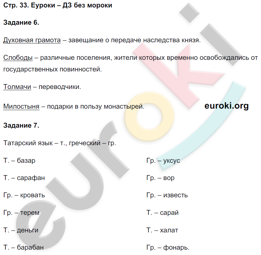 История 6 класс торкунова ответы на вопросы